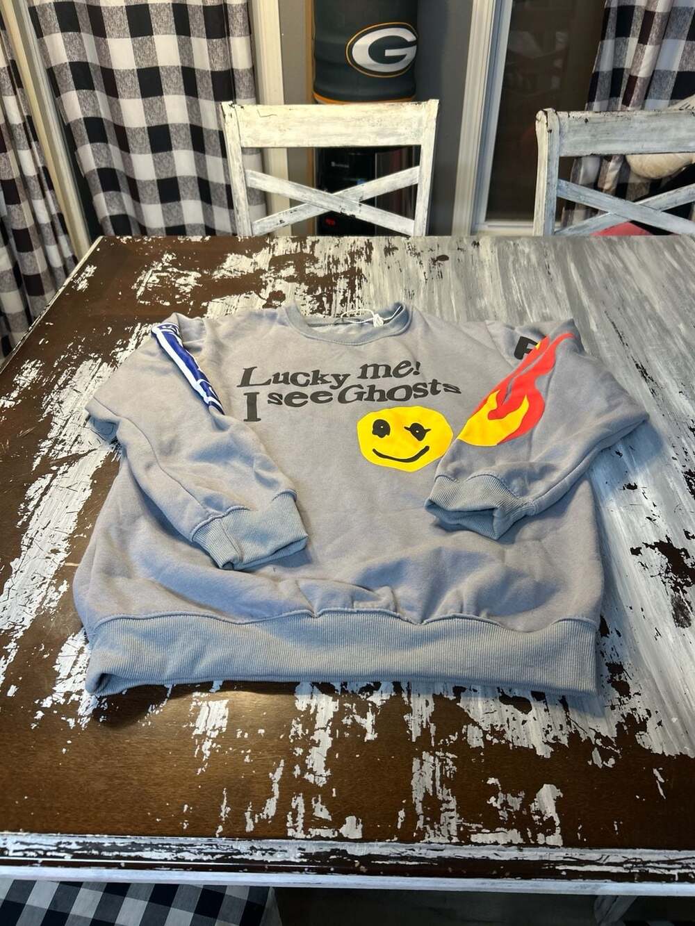 Lucky Me! I See Ghosts Hbat Crewneck Sweatshirt Grey
